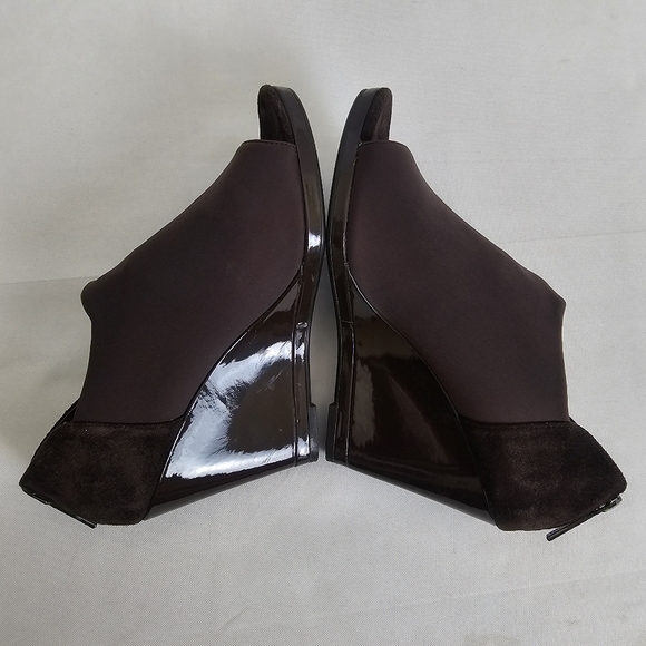 Donald J Pliner Shoe Hanna Open Toe Wedge Ankle Bootie Zip 3.5" Heel Size 7.5M - Picture 8 of 11